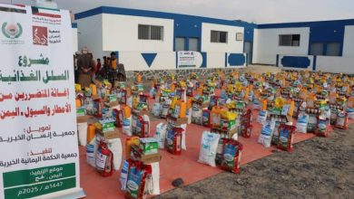 اختتام الحملة الإغاثية للمتضررين من الأمطار والسيول في محافظات أبين ولحج وعدن