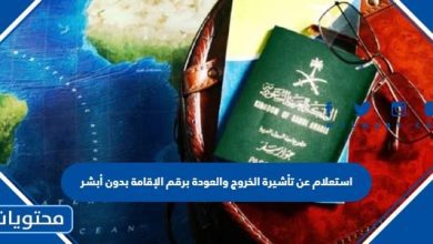 استعلام عن تأشيرة الخروج والعودة برقم الإقامة بدون أبشر