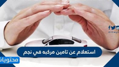 استعلام عن تامين مركبه في نجم برقم الهوية 1442
