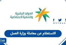 الاستعلام عن معاملة وزارة العمل