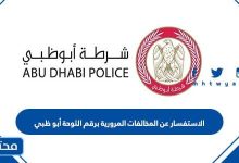 الاستفسار عن المخالفات المرورية برقم اللوحة أبو ظبي