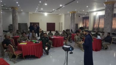 المسعودي يفتتح ورشة تدريبية في القانون الدولي الإنساني لضباط المقاومة الوطنية بالمخا
