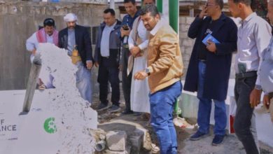 تدشين مشروع مياه القطاع السادس بمخيم الجفينة للنازحين بمأرب