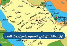 ترتيب القبائل في السعودية من حيث العدد