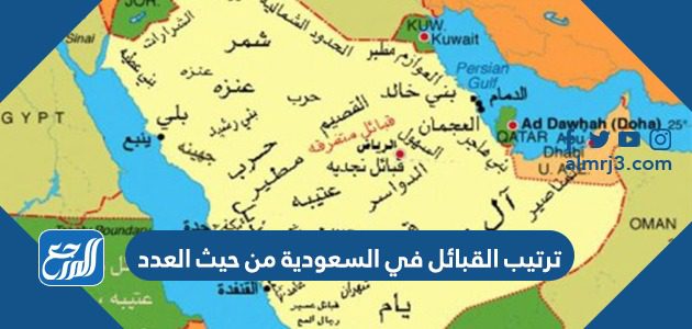 ترتيب القبائل في السعودية من حيث العدد