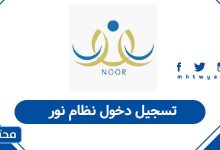 تسجيل دخول نظام نور