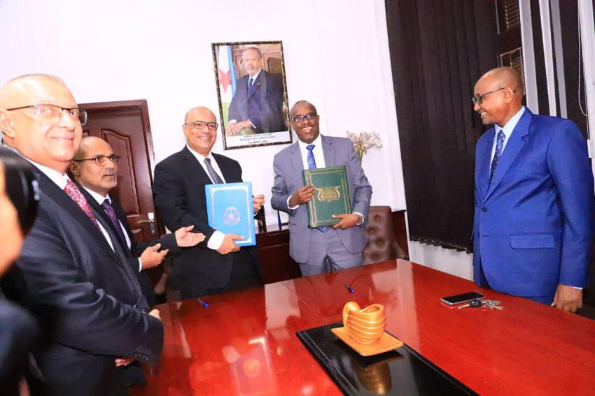 توقيع مذكرة تفاهم بين اليمن وجيبوتي في مجالات الاتصالات وتكنولوجيا المعلومات والتحول الرقمي