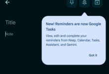 جوجل تبدأ في دمج Tasks داخل Google Keep تدريجيًا وبشكل موسّع