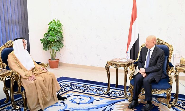رئيس مجلس القيادة يشيد بالدعم الاماراتي لقطاع الكهرباء في اليمن