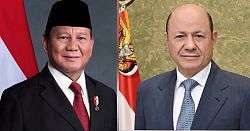 رئيس مجلس القيادة يعزي في ضحايا الفيضانات والانزلاقات الأرضية في اندونيسيا