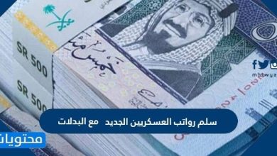 سلم رواتب العسكريين الجديد 1447 مع البدلات