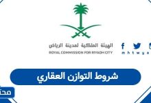 شروط التوازن العقاري