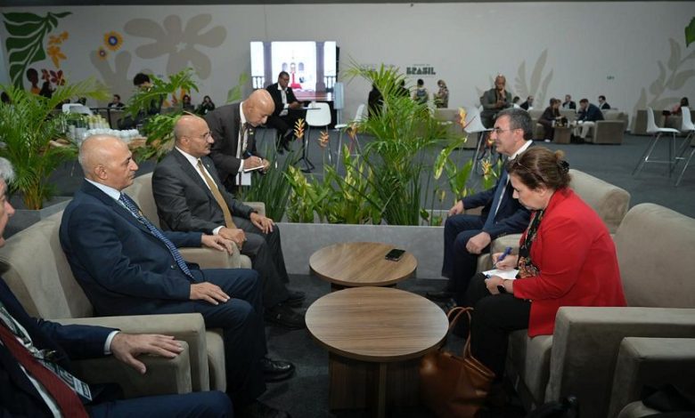 طارق صالح يبحث مع نائب الرئيس التركي الجهود الدولية لمواجهة التغيرات المناخية