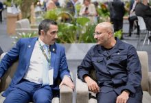 طارق صالح يستقبل رئيس الوفد القطري إلى قمة المناخ الشيخ جاسم بن منصور آل ثاني