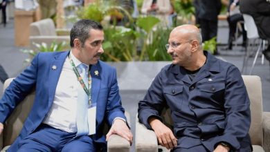 طارق صالح يستقبل رئيس الوفد القطري إلى قمة المناخ الشيخ جاسم بن منصور آل ثاني