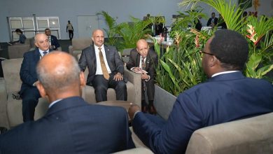 طارق صالح يلتقي رئيس وفد جمهورية الصومال الفيدرالية إلى قمة المناخ