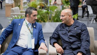 عضو مجلس القيادة طارق صالح يلتقي رئيس الوفد القطري المشارك في قمة المناخ