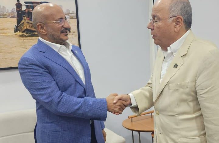 عضو مجلس القيادة طارق صالح يلتقي وزير الخارجية البرازيلي