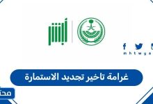 غرامة تاخير تجديد الاستمارة