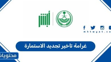 غرامة تاخير تجديد الاستمارة