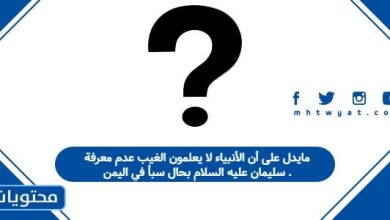 مايدل على أن الأنبياء لا يعلمون الغيب عدم معرفة سليمان عليه السلام بحال سبأ في اليمن