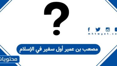 مصعب بن عمير أول سفير في الإسلام