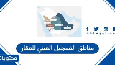 مناطق التسجيل العيني للعقار