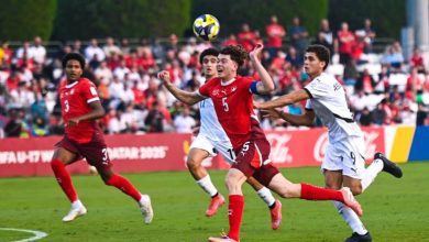 منتخب مصر للناشئين ضد سويسرا