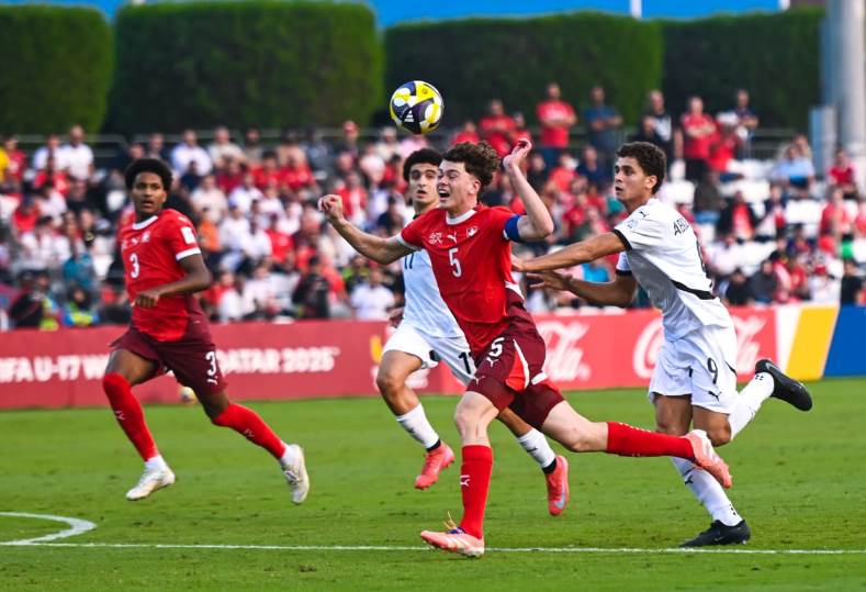 منتخب مصر للناشئين ضد سويسرا
