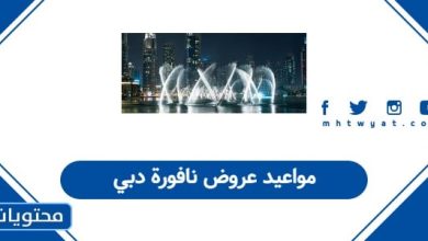 مواعيد عروض نافورة دبي 2025