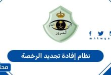 نظام إفادة تجديد الرخصة