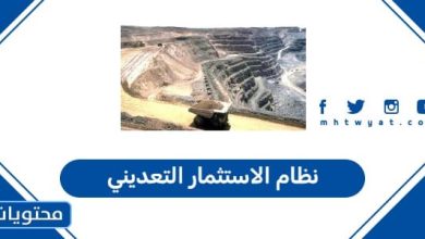 نظام الاستثمار التعديني