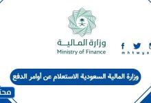 وزارة المالية السعودية الاستعلام عن أوامر الدفع