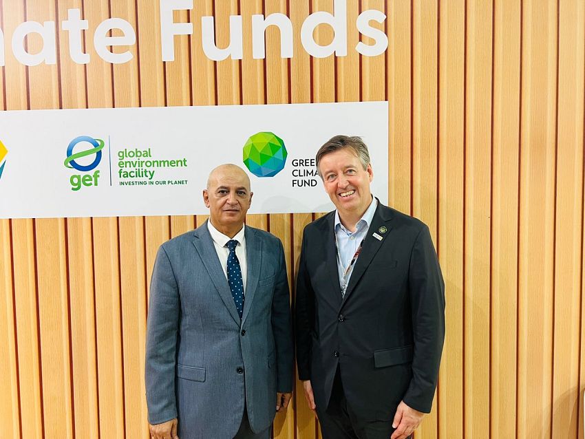 وزير المياه والبيئة يبحث مع صندوق المناخ الأخضر دعم مشاريع التكيف في اليمن