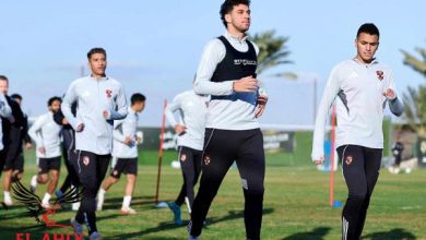 تمرين دفاعي في مران الأهلي وتألق خماسي الفريق