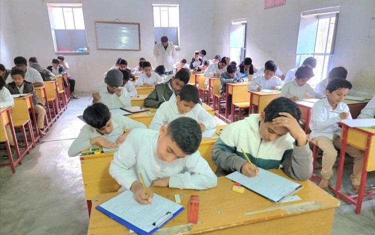 إدارة مدرسة المجد بلنف تدشن الامتحانات النصفيه للفصل الدراسي الأول