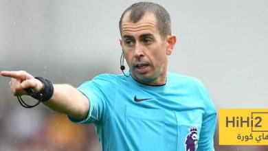 أرقام خاصة بحكم مباراة أرسنال وأستون فيلا