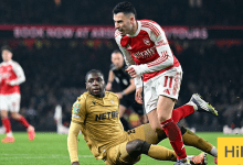 ارسنال يسجل الهدف الاول في شباك كريستال بالاس