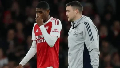 مدافع أرسنال يغيب 3 أسابيع