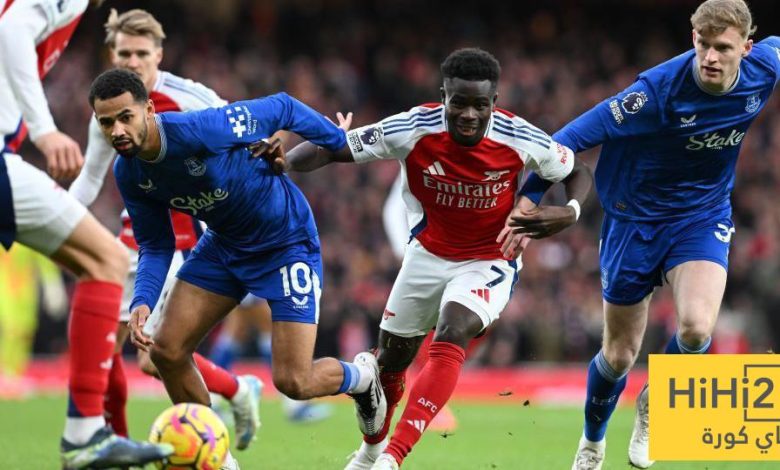 نتائج آخر خمس مباريات بين أرسنال وإيفرتون