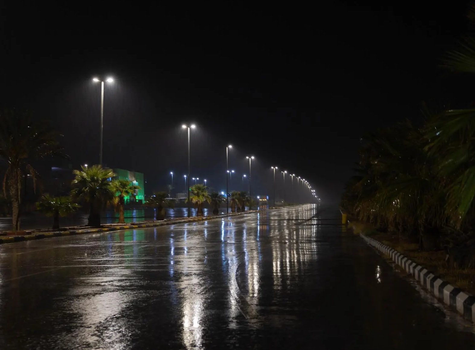 أمطار "الخير" تحول عرعر إلى لوحة شتوية ساحرة