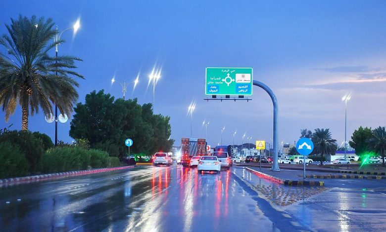 أمطار ورياح شديدة السرعة على حائل