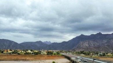 أمطار ورياح نشطة على نجران حتى الـ10 مساء