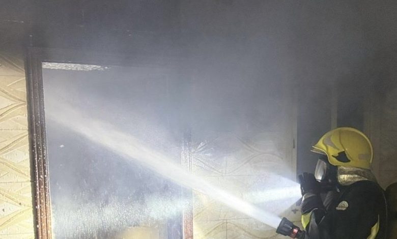 إخماد حريق في مبنى سكني بحي الزاهر بمكة.. ولا إصابات