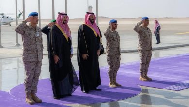 ولي العهد يفتتح المرافق الجديدة لقاعدة الملك سلمان الجوية