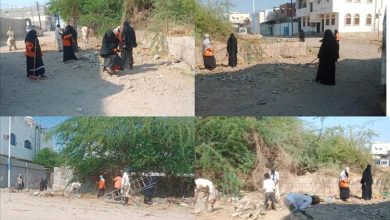 إستمرار حملة النظافة لشوارع وأحياء مدينة جعار  مديرية خنفر