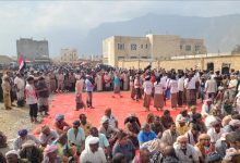 احتشاد جماهيري في ساحة الاعتصام بمدينة حديبو بسقطرى للمطالبة باستقلال الجنوب
