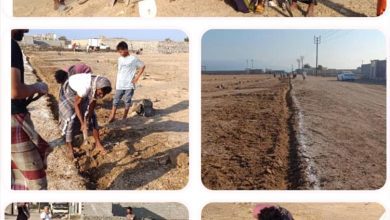 بدء العمل في تسوير ملعب فريق الإنجاز الرياضي بشقرة