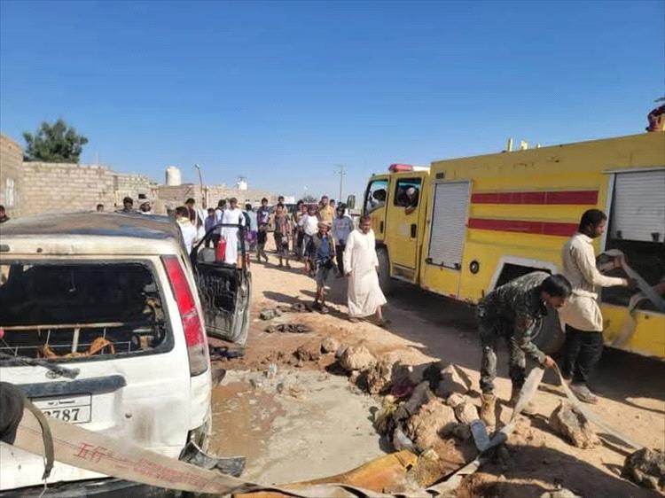 حريق باص في مأرب يودي بحياة طفلين شقيقين أثناء عودتهما من المدرسة