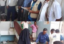 مدير عام ردفان يوزع الدفعة الثانية من ماكينات الخياطة المقدمة للمعلمين في مدرسة الشهيد صالح لخجف